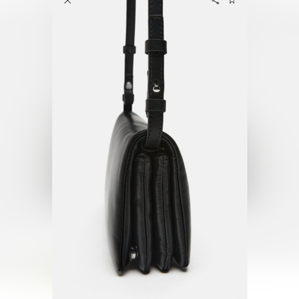 Zara Minimalist Leather Crossbody Bag - Picture 5 of 10